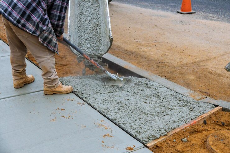 low-section-man-standing-footpath-construction